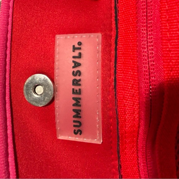 SUMMERSALT Beach Tote Neoprene Type Fabric Canvass Handle Strap Roomy Bright - Picture 9 of 9